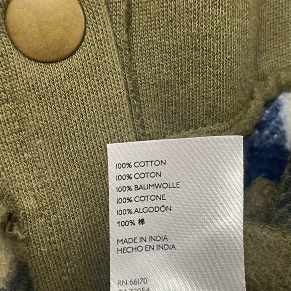 Anthropologie Pilcro Plaid Contrast Shirt Jacket Green Navy Womens Large - Picture 7 of 8